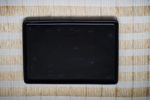BANDEJA LOZA GRANDE NEGRA RECTANGULAR
