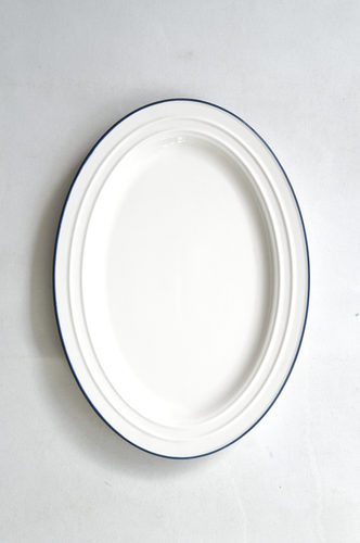 BANDEJA LOZA GRANDE OVALADA DISEÑO TEXTURA