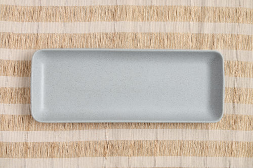BANDEJA LOZA GRANDE GRIS RECTANGULAR