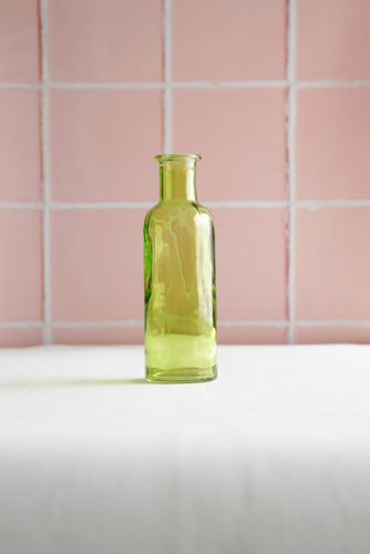 BOTELLA VIDRIO PEQUEÑA DISEÑO VERDE