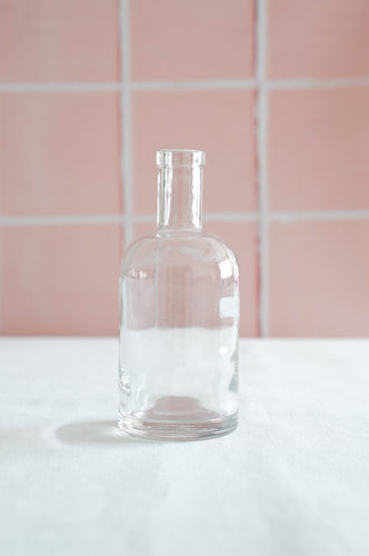 BOTELLA DE VIDRIO CON CUELLO