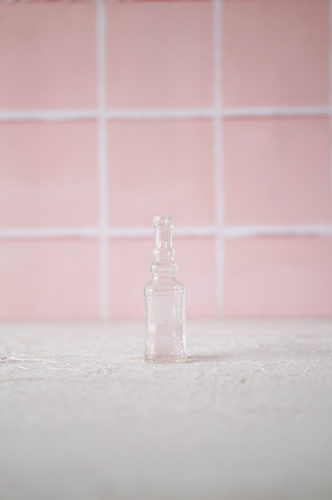 BOTELLA VIDRIO PEQUEÑA TEXTURA