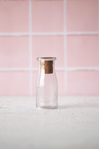BOTELLA VIDRIO PEQUEÑA CON CORCHO