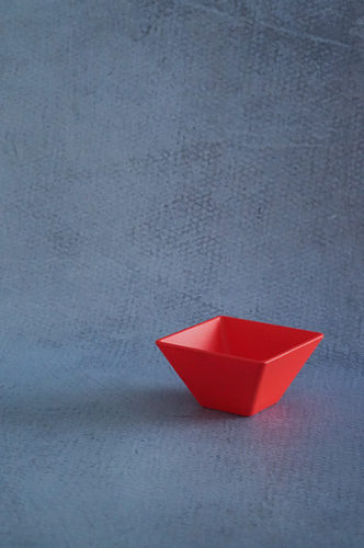 BOWL LOZA MEDIANO ROJO CUADRADO 2