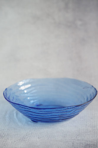 BOWL VIDRIO EXTRA GRANDE AZUL TEXTURA