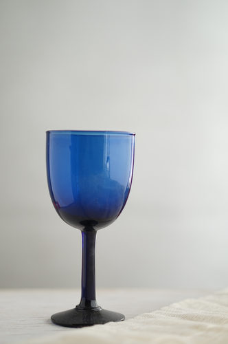 COPA VIDRIO GRANDE AZUL