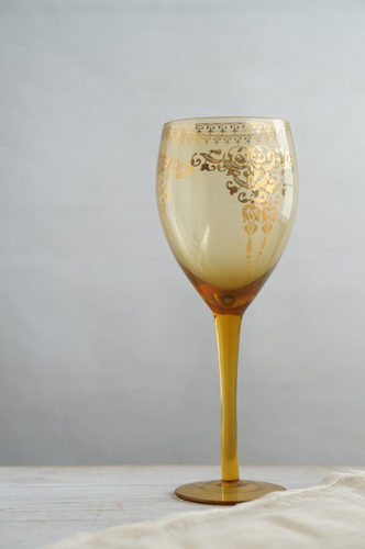COPA VIDRIO GRANDE DISEÑO AMARILLO