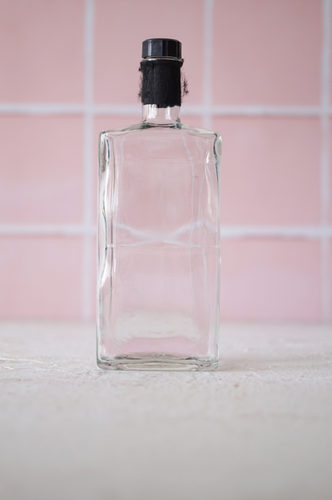 BOTELLA VIDRIO RECTANGULAR ALTA