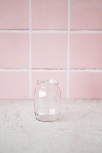 FRASCO VIDRIO CON CONTORNO OCTAGONAL