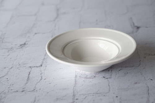 PLATO HONDO LOZA GRANDE BLANCO TEXTURA