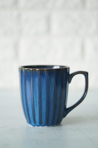 TAZA LOZA GRANDE TEXTURA AZUL