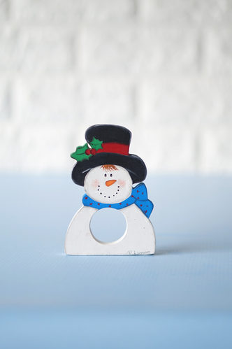 SERVILLETERO MUÑECO DE NIEVE DECORACION