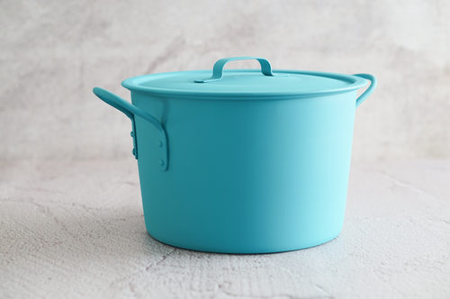 OLLA ALUMINIO GRANDE PINTADA AZUL