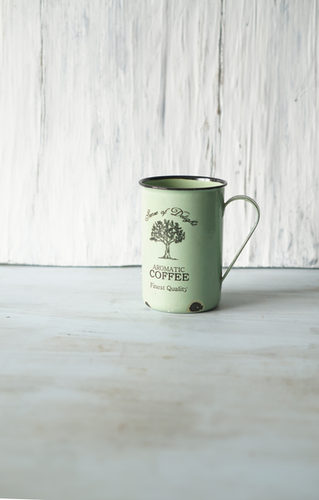 TAZA PELTRE GRANDE DISEÑO VERDE