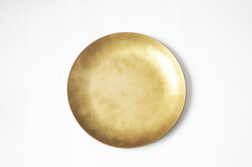 PLATO LOZA GRANDE DORADO