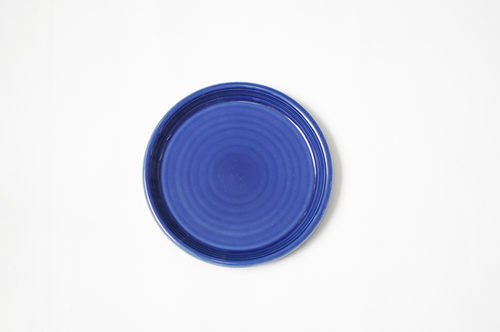 PLATO LOZA MEDIANO AZUL TEXTURA