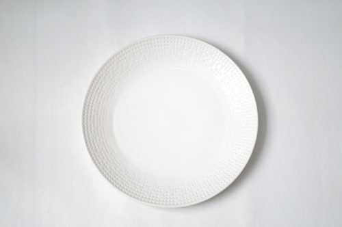 PLATO LOZA GRANDE BLANCO DISEÑO TEXTURA