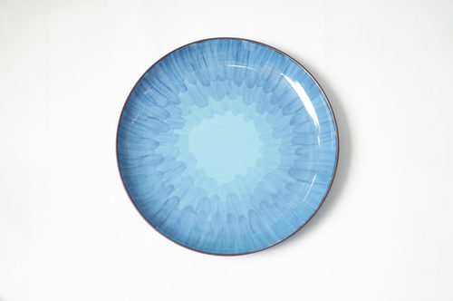 PLATO LOZA GRANDE AZUL DISEÑO