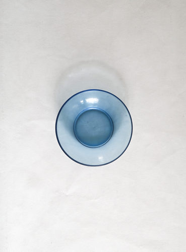 PLATO VIDRIO PEQUEÑO AZUL