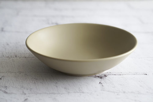 PLATO HONDO LOZA GRANDE VERDE