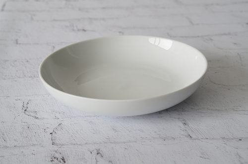 PLATO HONDO LOZA GRANDE BLANCO
