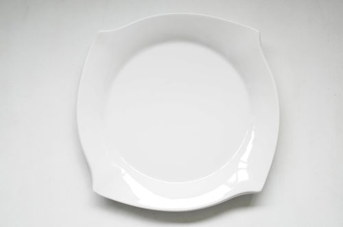 PLATO LOZA GRANDE BLANCO CUADRADO