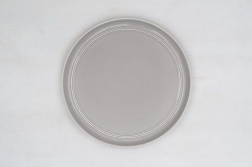 PLATO LOZA GRANDE GRIS TEXTURA