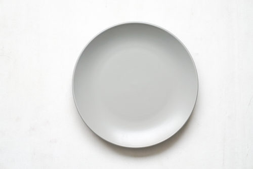 PLATO LOZA GRANDE COLOR GRIS