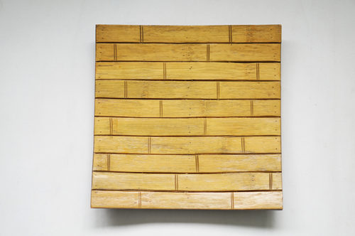PLATO MADERA GRANDE CUADRADO DISEÑO TEXTURA