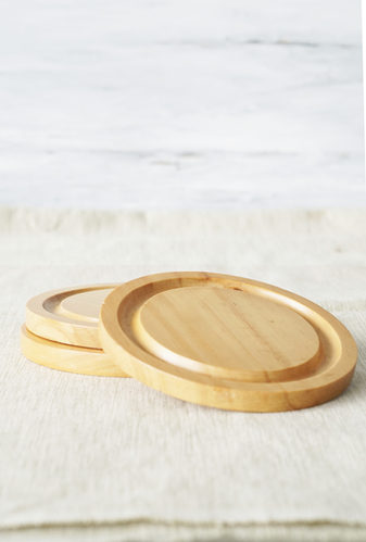 PORTA VASOS MADERA REDONDO