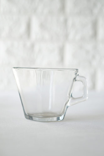 TAZA VIDRIO GRANDE CUADRADA