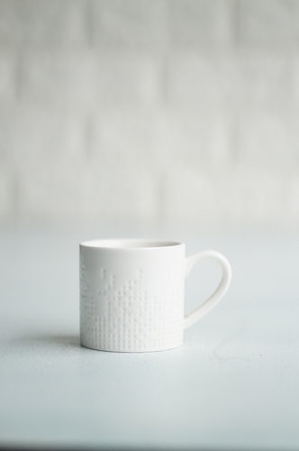 TAZA LOZA PEQUEÑA TEXTURA BLANCA