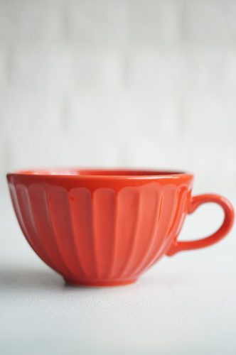 TAZA LOZA GRANDE TEXTURA ROJA