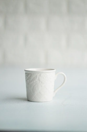TAZA LOZA PEQUEÑA TEXTURA BLANCA