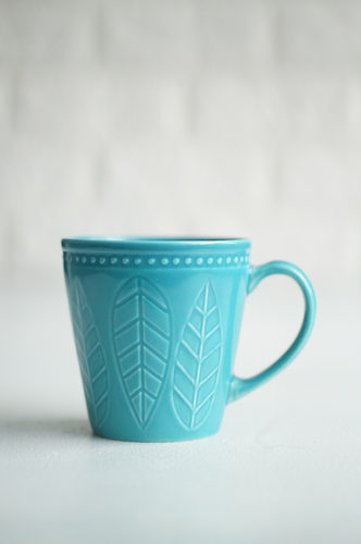 TAZA LOZA MEDIANA TEXTURA AZUL