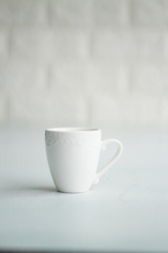 TAZA LOZA PEQUEÑA TEXTURA BLANCA