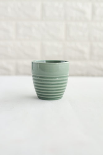 TAZA LOZA PEQUEÑA TEXTURA VERDE