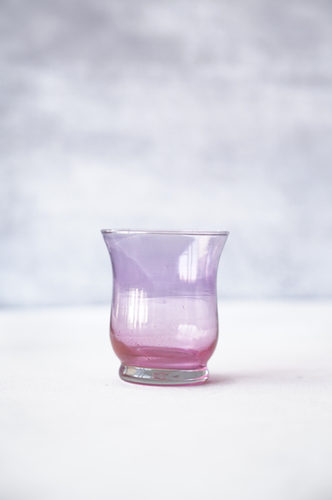 VASO VIDRIO PEQUEÑO ROSA DISEÑO
