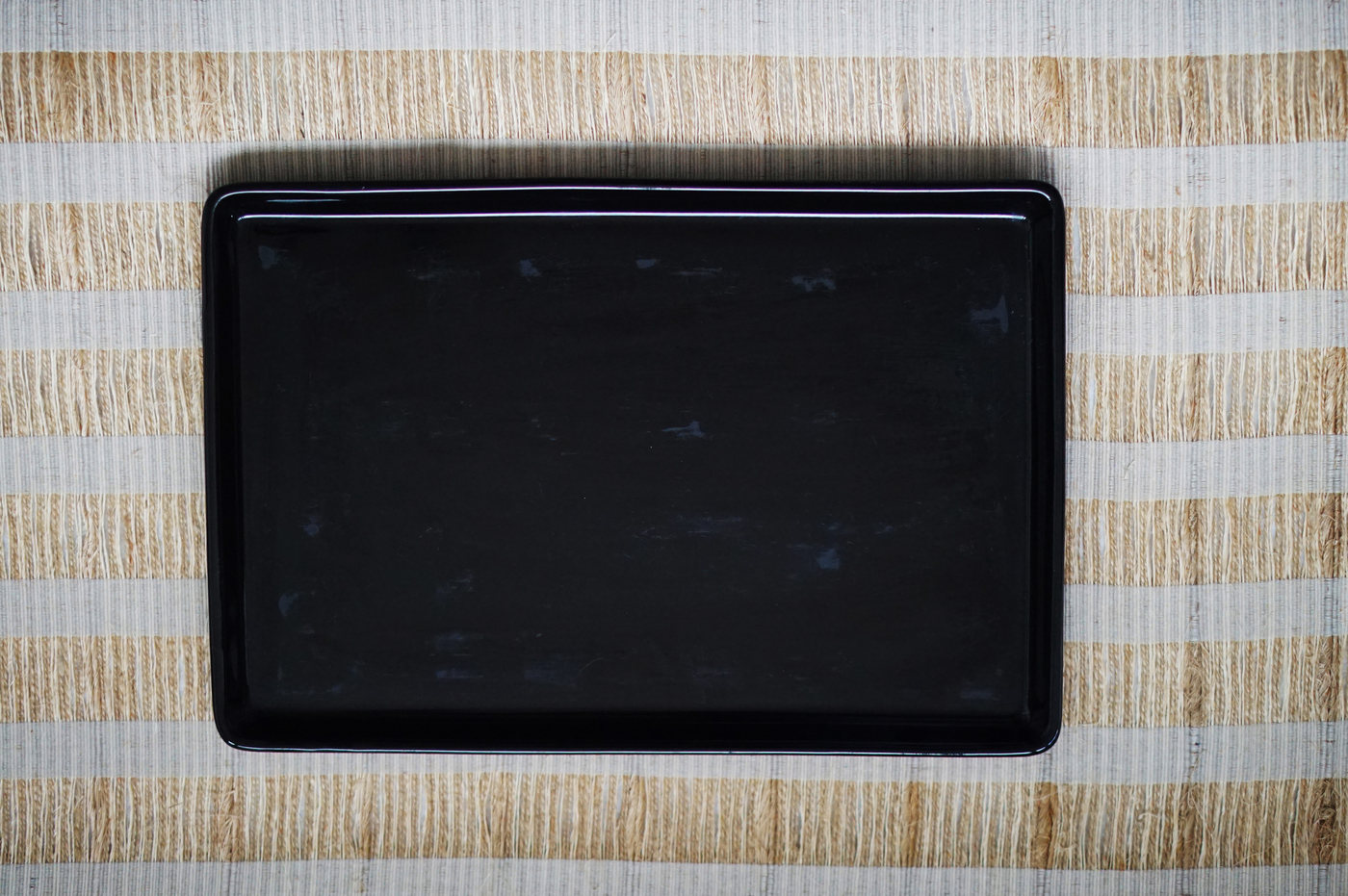 BANDEJA LOZA GRANDE NEGRA RECTANGULAR