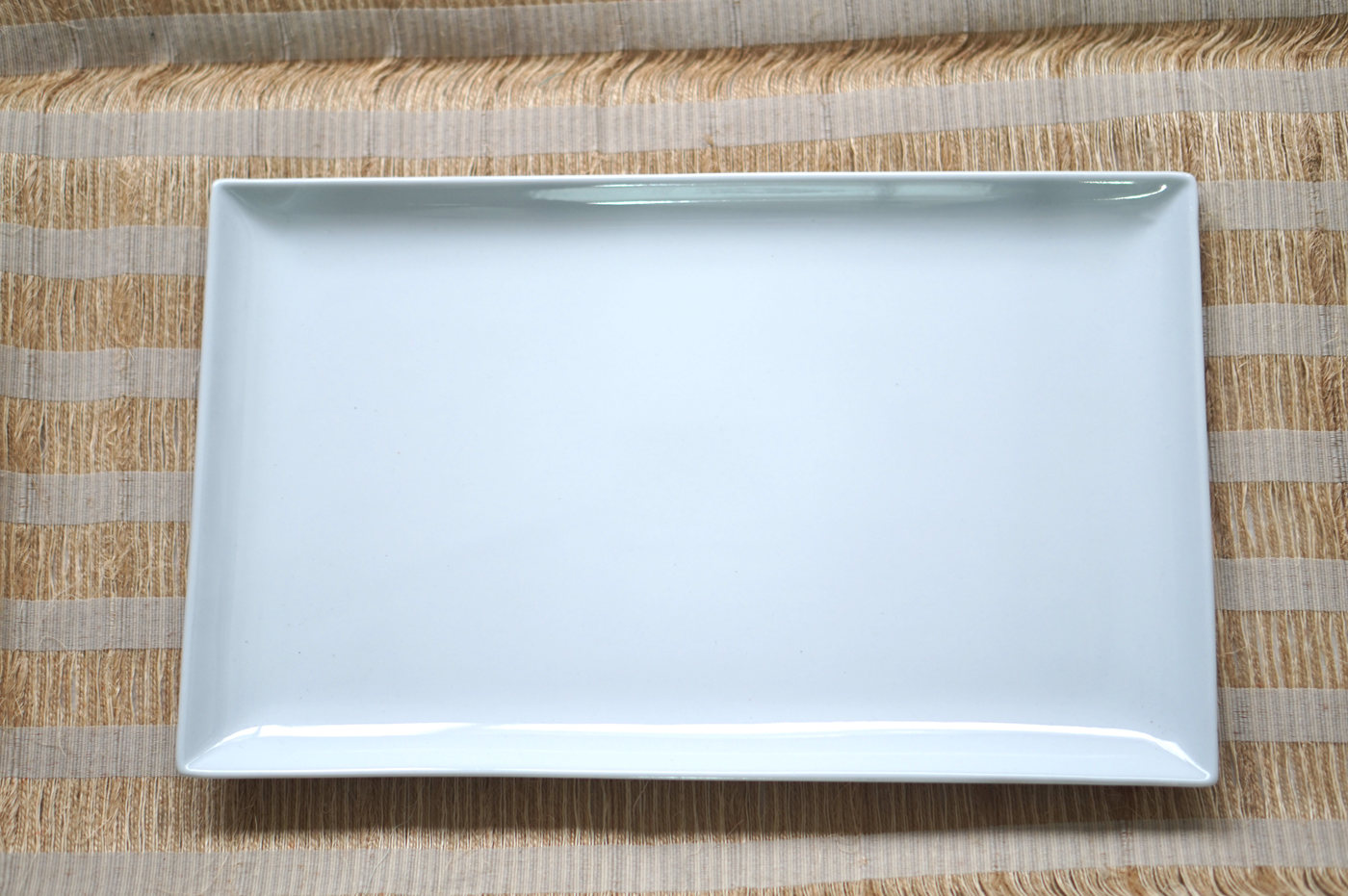 BANDEJA LOZA GRANDE BLANCA RECTANGULAR