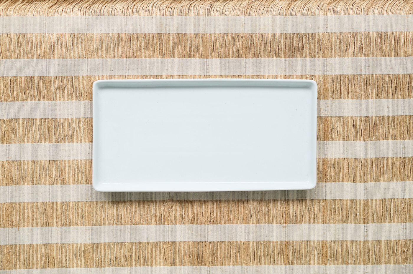 BANDEJA LOZA GRANDE BLANCA RECTANGULAR