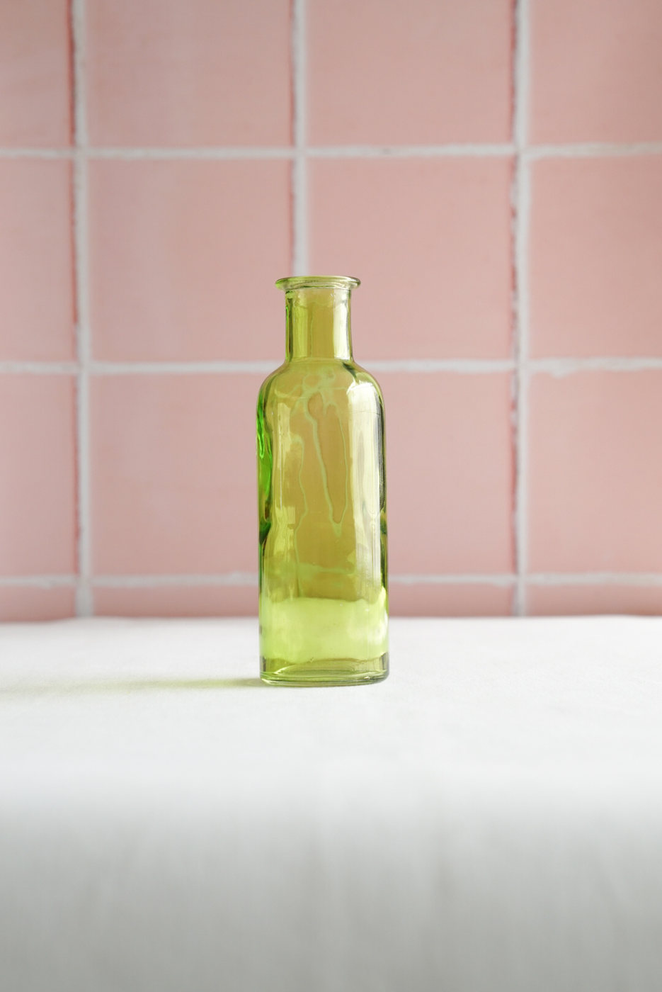 BOTELLA VIDRIO PEQUEÑA DISEÑO VERDE