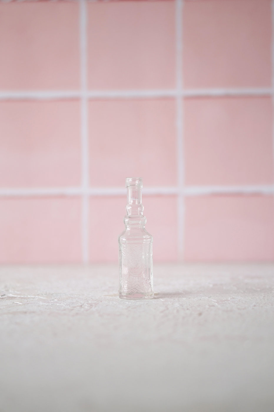 BOTELLA VIDRIO PEQUEÑA TEXTURA