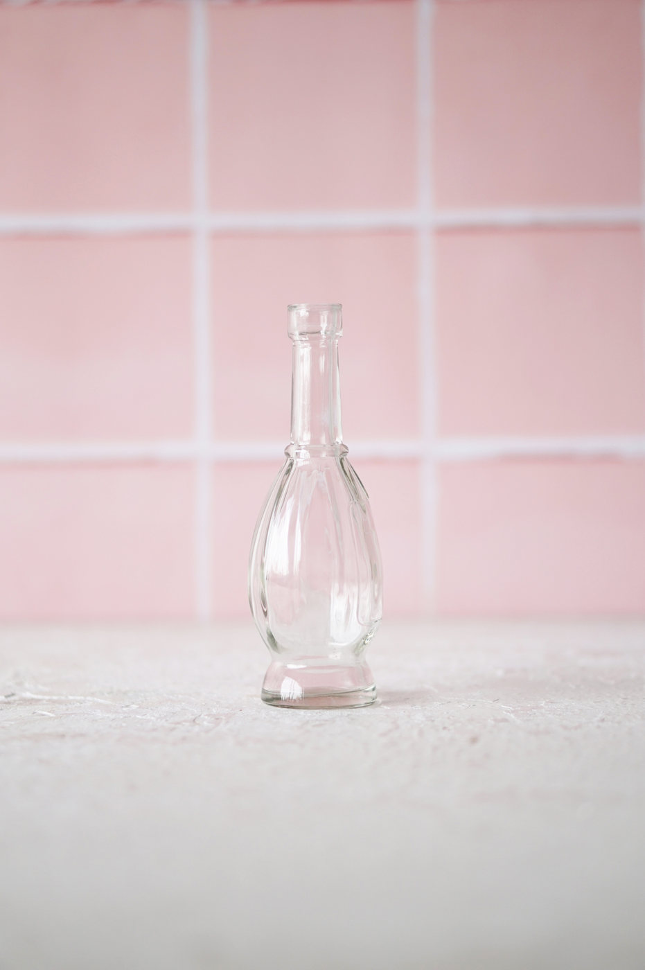 BOTELLA VIDRIO CON CUELLO ALTO