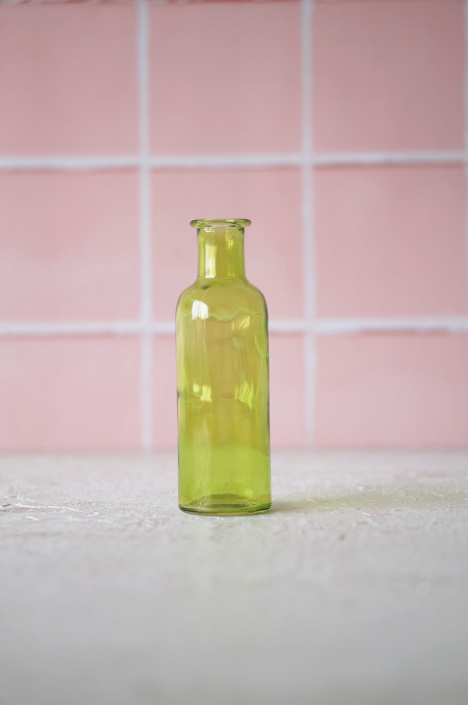 BOTELLA VIDRIO MEDIANA AMARILLA
