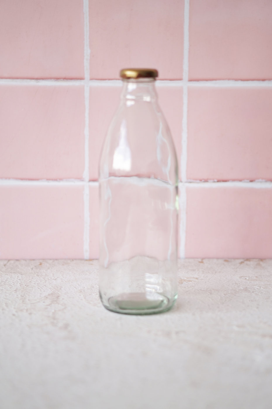 BOTELLA ALTA VIDRIO CON TAPA