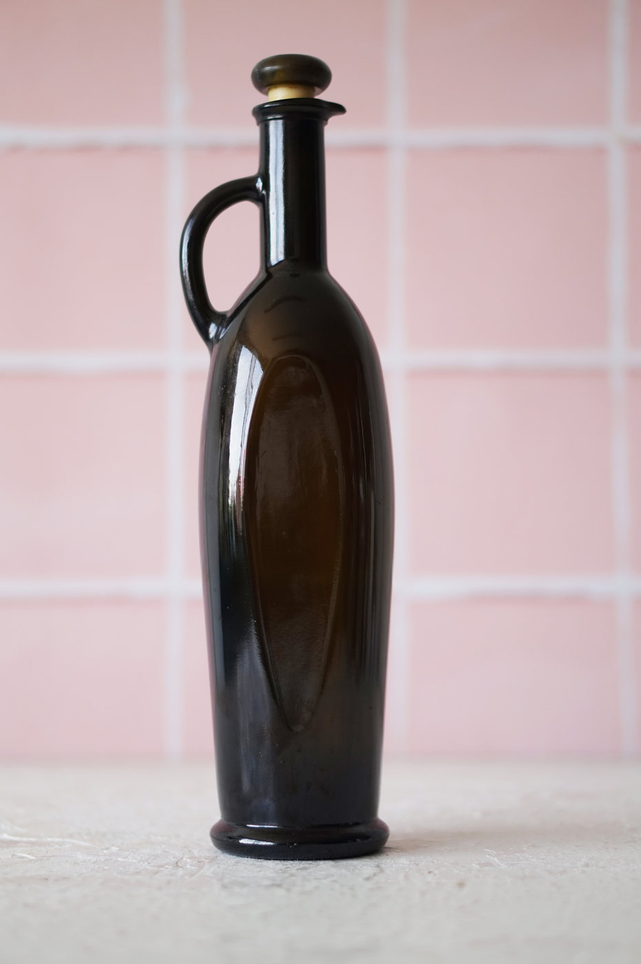 BOTELLA VIDRIO NEGRA ALTA