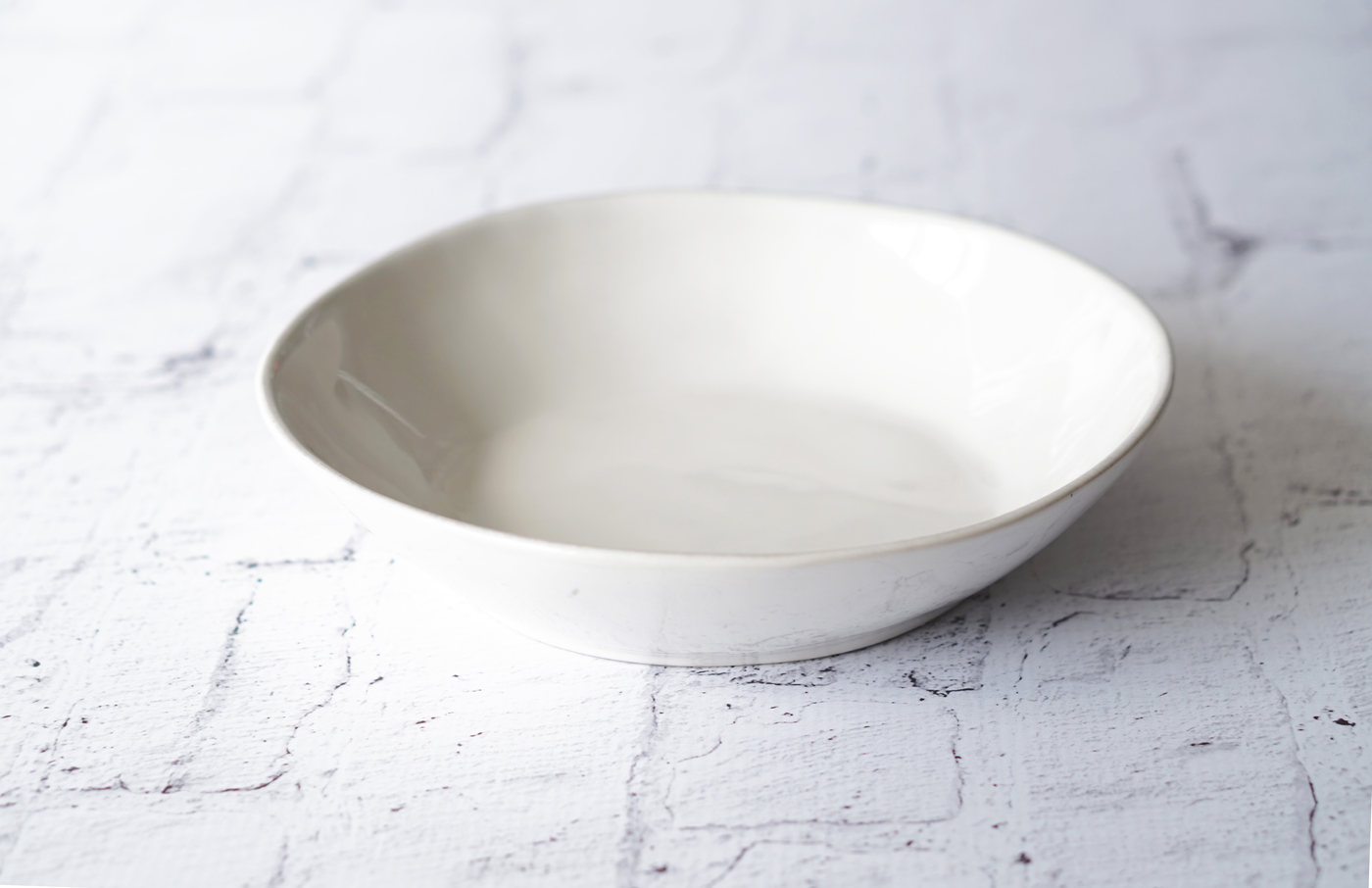 PLATO HONDO LOZA GRANDE BLANCO