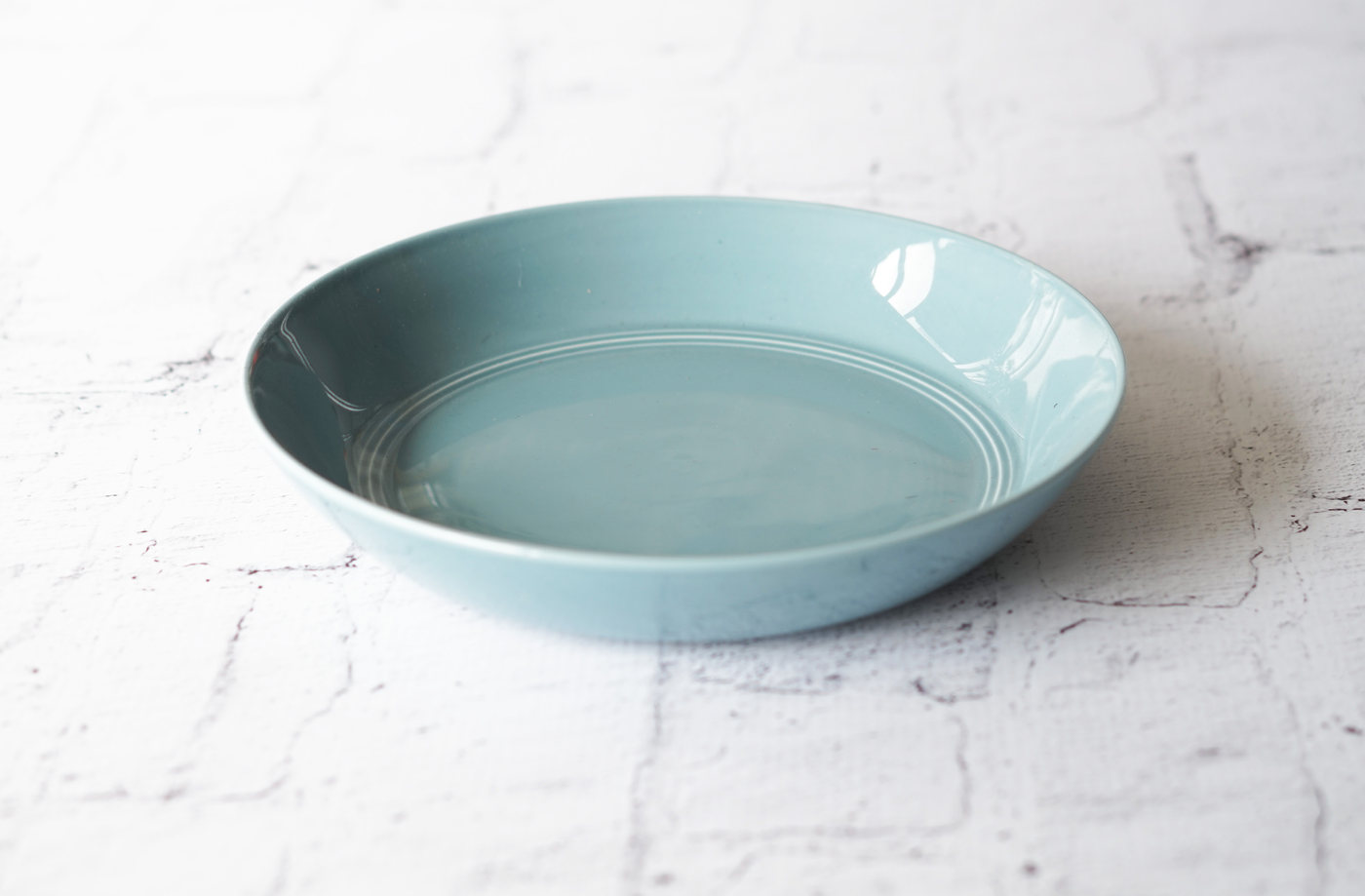 PLATO HONDO LOZA GRANDE AZUL DISEÑO