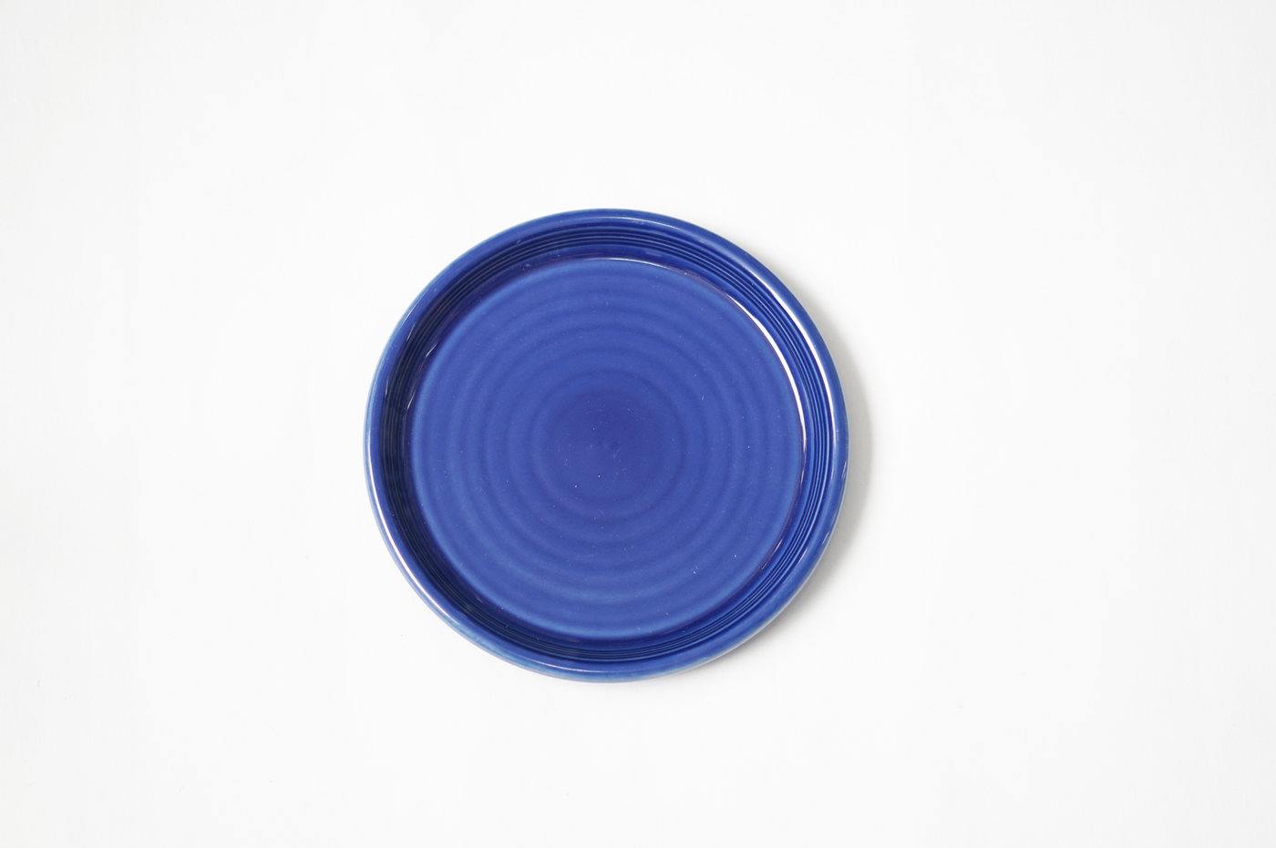 PLATO LOZA MEDIANO AZUL TEXTURA